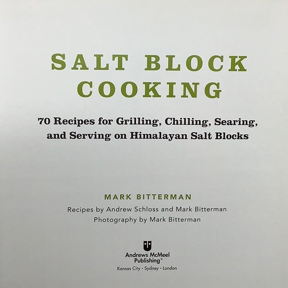 Salt Block Cooking Hardcover Book By Mark Bitterman - Picture 5 of 12